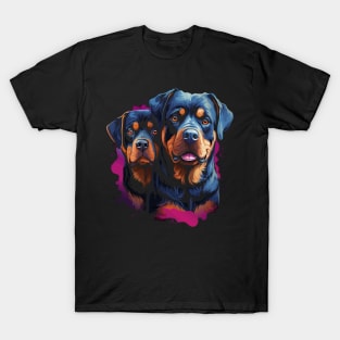 Rottweiler Couple Valentine T-Shirt